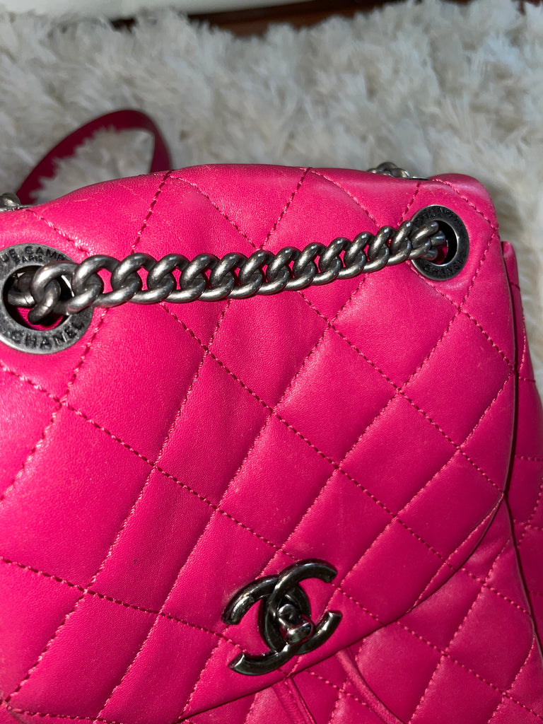 hot pink pink chanel bag