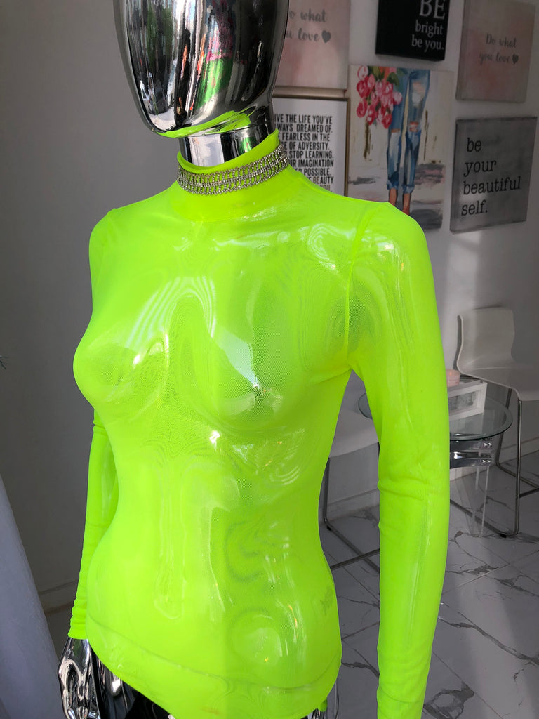 Bright top green bodysuit